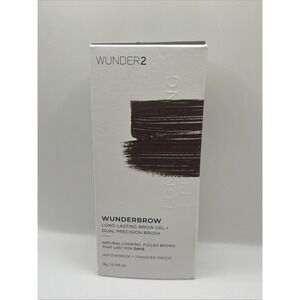 Wunder2 Wunderbrow Long Lasting Brow GEL‎ & Dual Precision Brush BLACK/BROWN